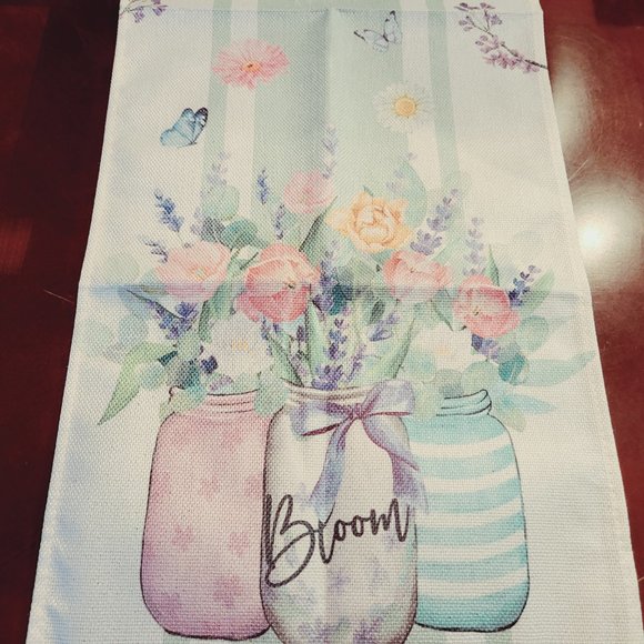 Floral Table Runner Spring Decor Summer Cottage Farmhouse Decorative Cloth 13x72 - Picture 7 of 11